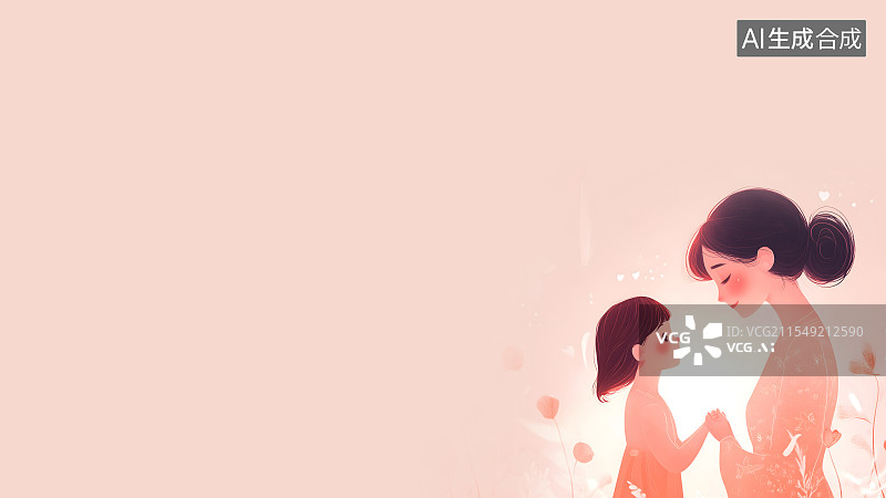 【AI数字艺术】母亲和女儿右下图片素材