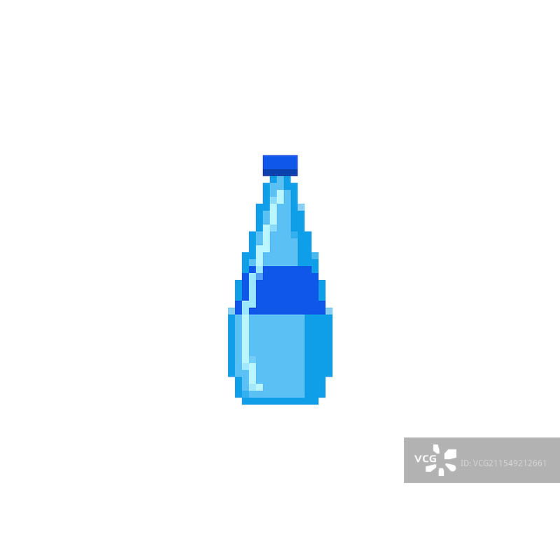 复古像素水瓶图标 塑料像素图标图片素材