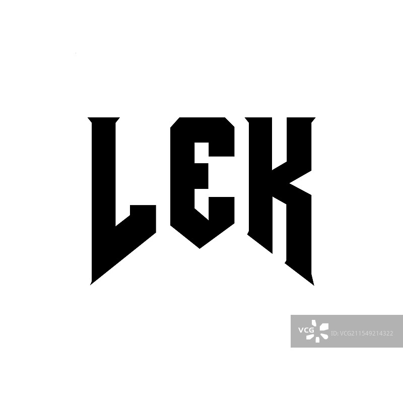 科技公司LEK的字母标志设计图片素材
