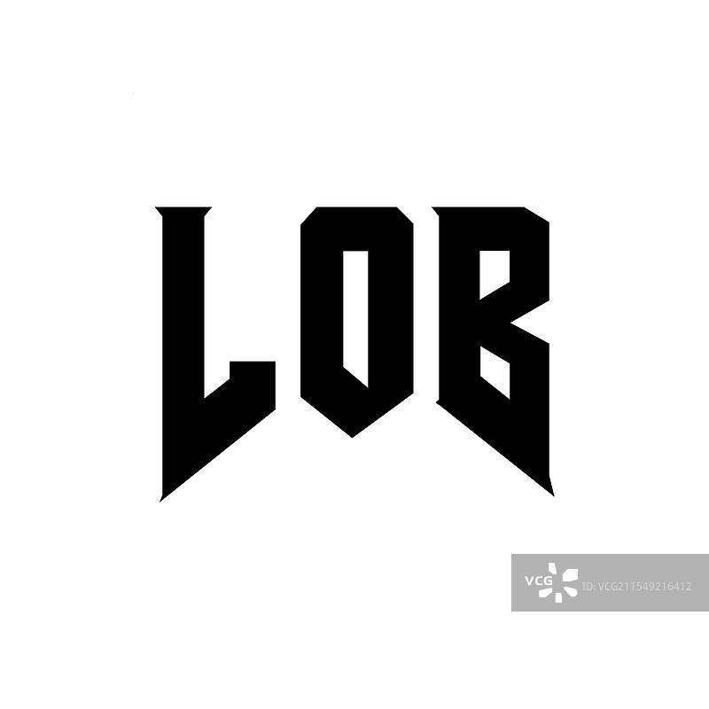 技术公司Lob的字母标志设计图片素材