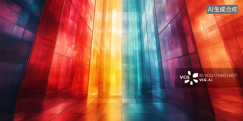 【AI数字艺术】红橙渐变数字绘画艺术背景图片素材