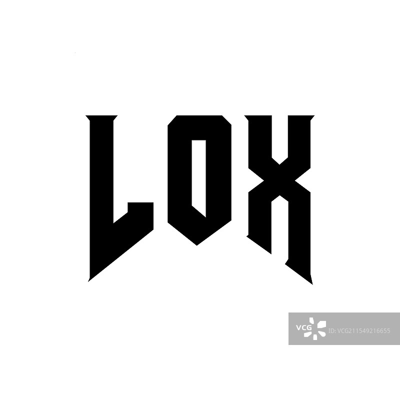 科技公司Lox的字母标志设计图片素材