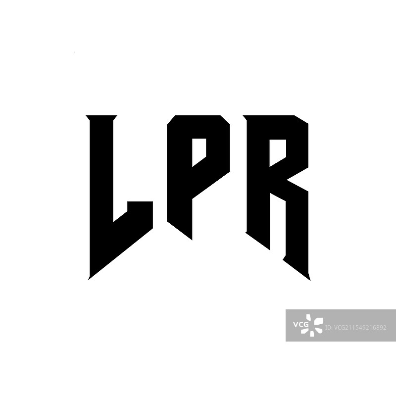 技术公司LPR的字母标志设计图片素材