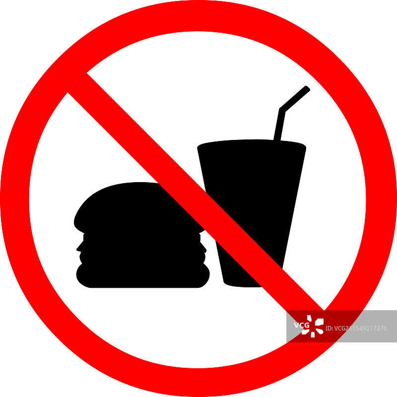 禁止的食物和饮料图片素材