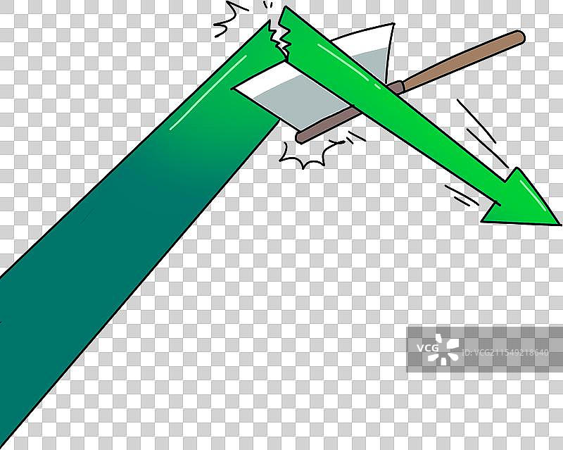 股价腰斩元素图片素材