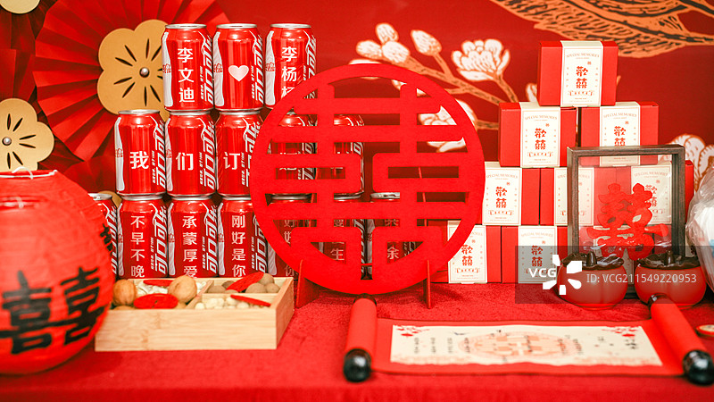 订婚宴摆台摄影图片素材