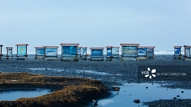 冰岛钻石沙滩摄影展图片素材