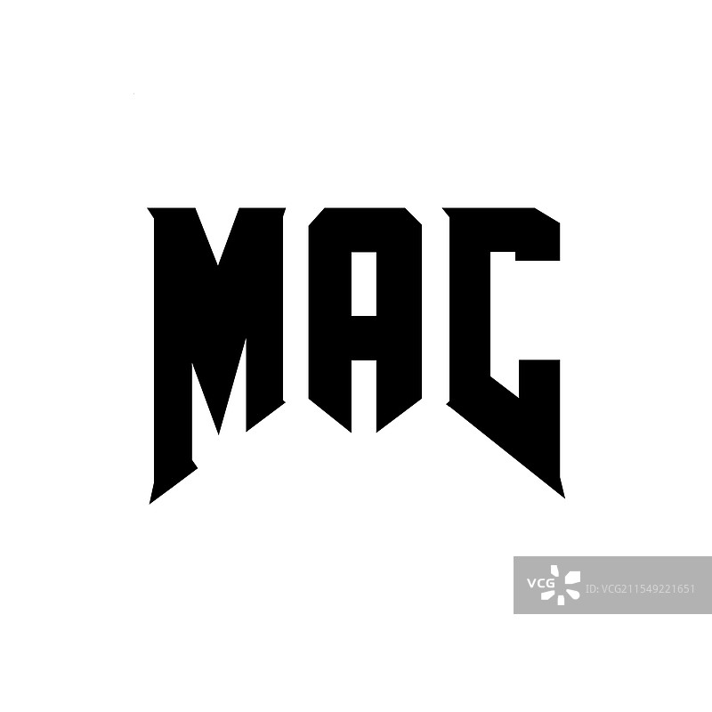 科技公司MAC的字母标志设计图片素材