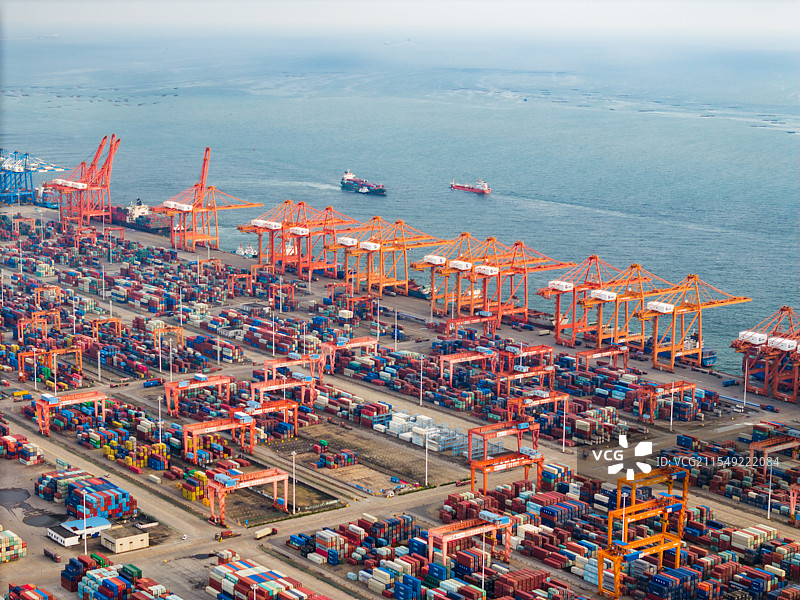 广西钦州港集装箱码头图片素材