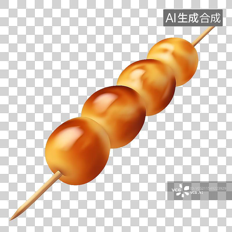 【AI数字艺术】3D渲染，烤串，烧烤，烤丸子，免抠元素图片素材