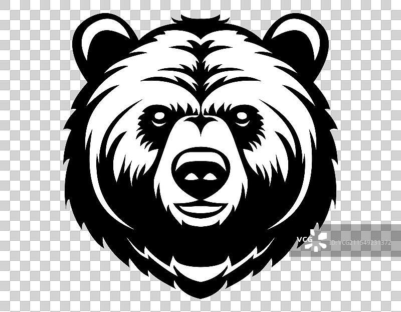 创意独特的灰熊标志图片素材