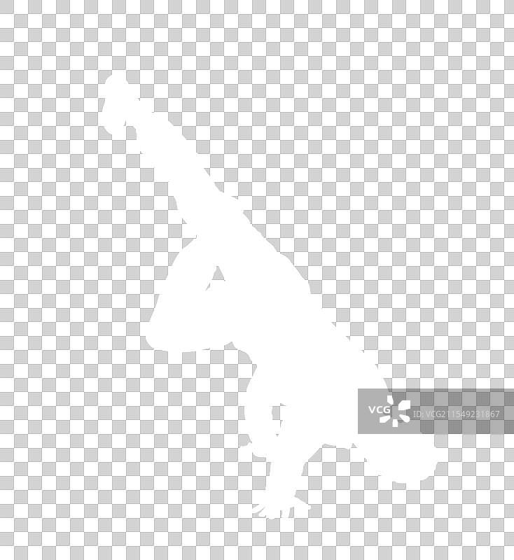 街舞男孩特技剪影图片素材