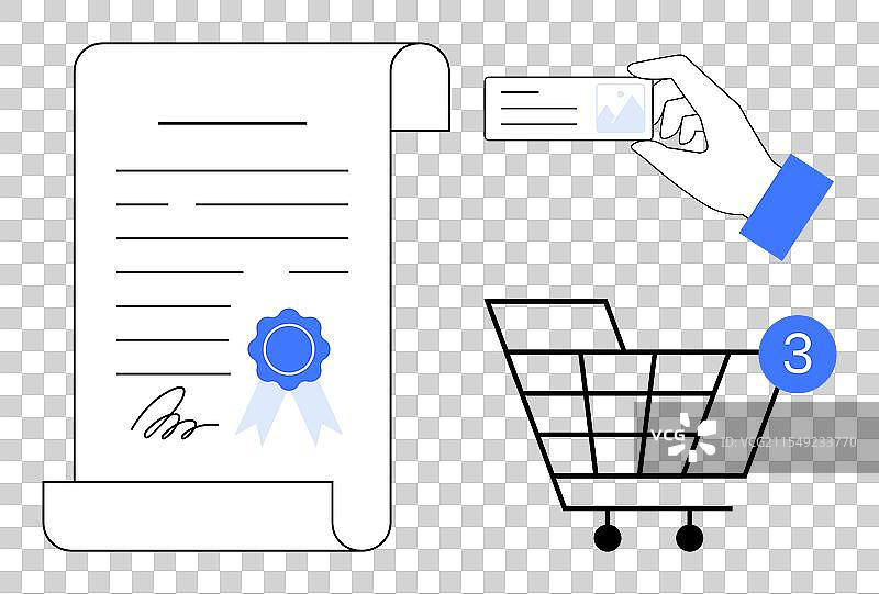 在线购物和认证概念图片素材