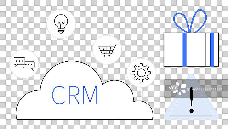 基于云的客户关系管理与购物车集成图片素材