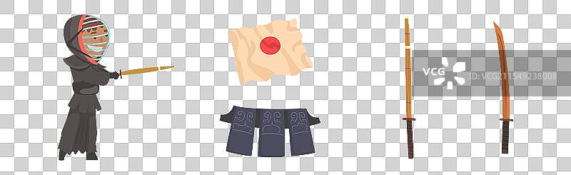 日本剑道武士图片素材
