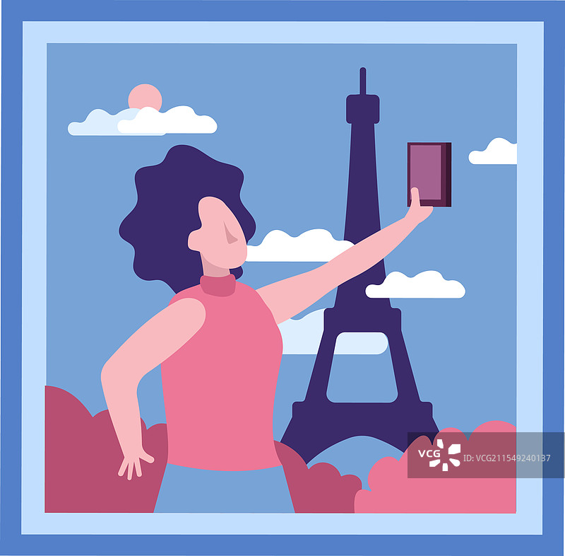 旅行与博客图标女性照片图片素材