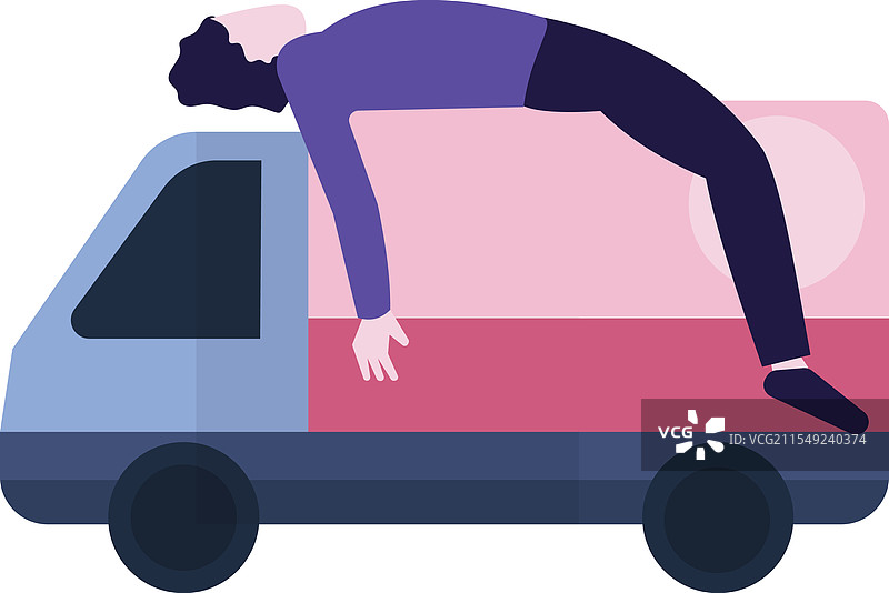 晕倒的男子躺在救护车上的图标图片素材