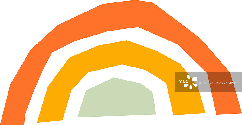 彩虹剪纸形状图片素材