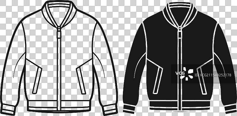 轰炸机夹克艺术素描时尚绘图模板图片素材