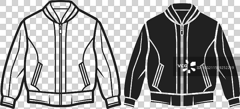 轰炸机夹克艺术素描时尚绘图模板图片素材