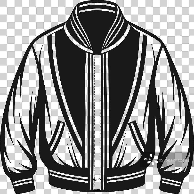 黑色轰炸机夹克时尚素描图图片素材