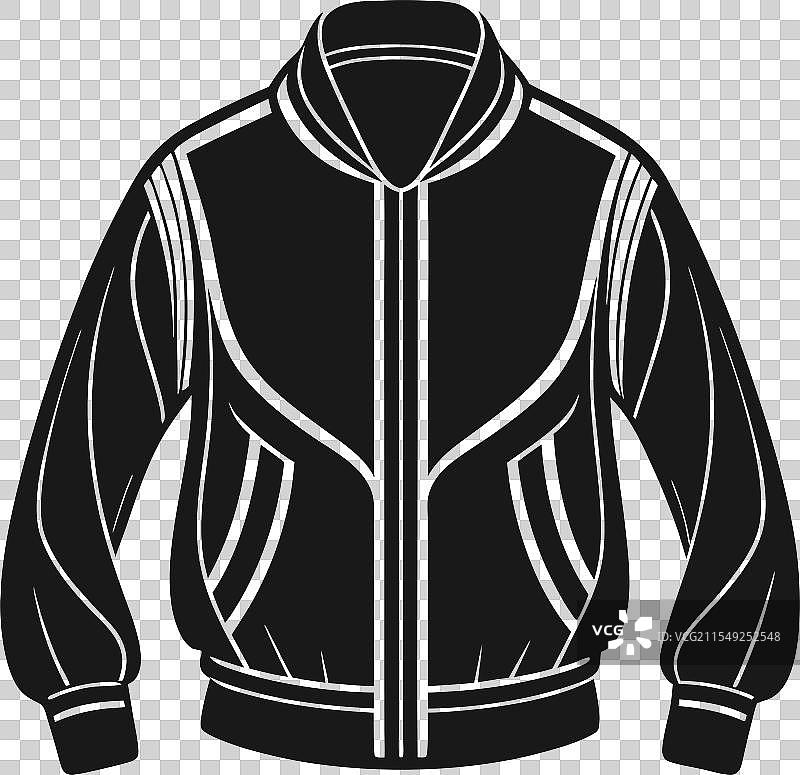 黑色轰炸机夹克时尚素描图图片素材