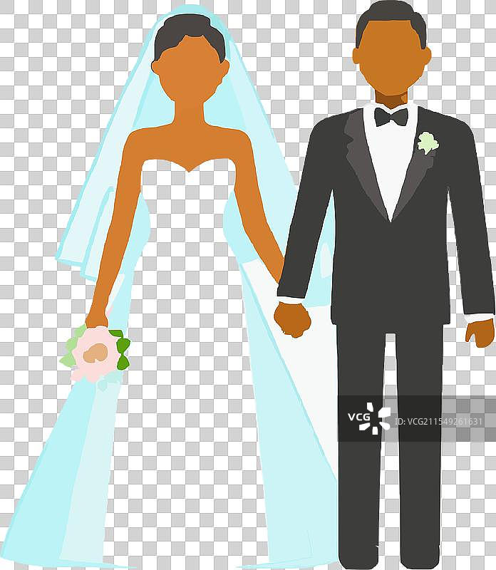 传统婚礼戒指交换新郎新娘图片素材