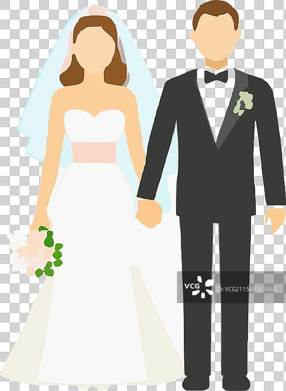 婚礼主持人、祭坛、新娘和新郎图片素材