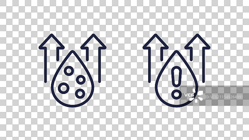 血液中高胆固醇的线条图标图片素材