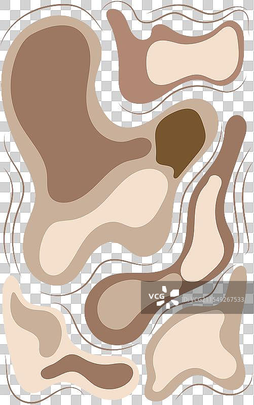 棕色和米色波浪形的抽象背景图片素材