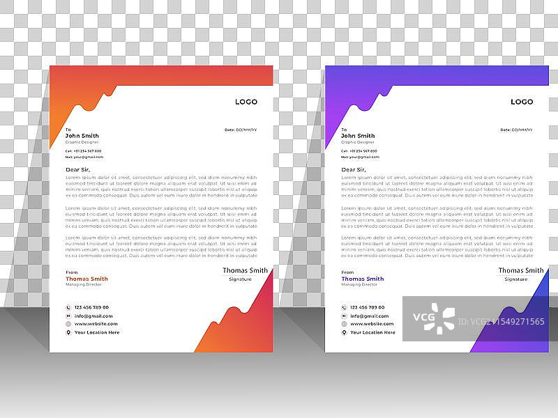 专业信头模板设计图片素材