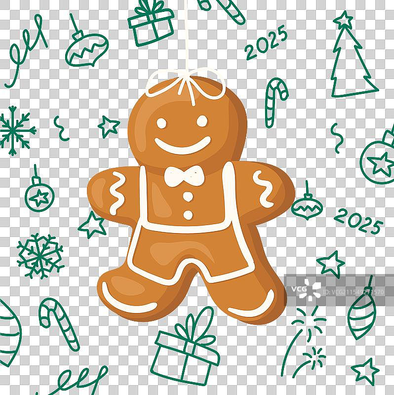 姜饼人挂饰装饰室内环境图片素材