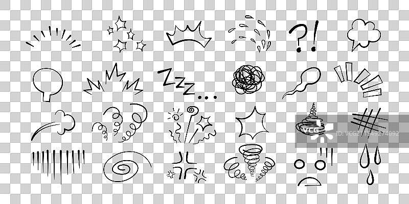 漫画或动漫漫画表情符号元素图形图片素材