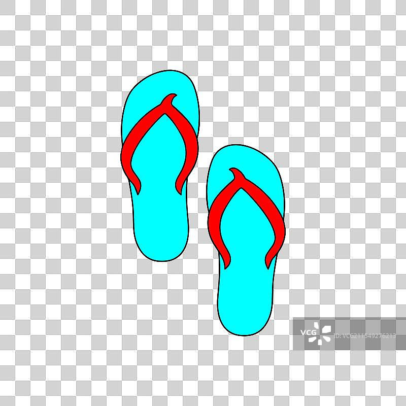 简单的凉鞋图标图片素材