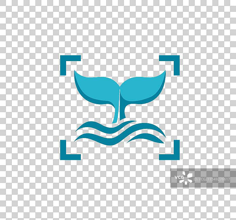 蓝鲸标志屏幕相机符号图标图片素材