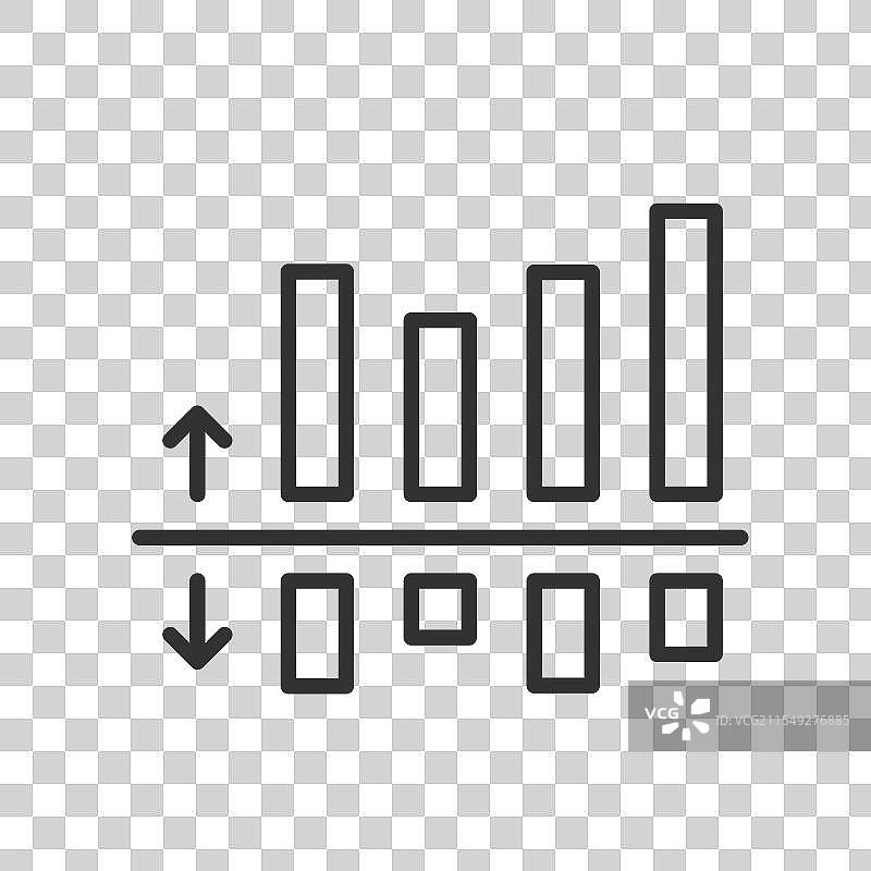 上下图标的线性设计图表图片素材