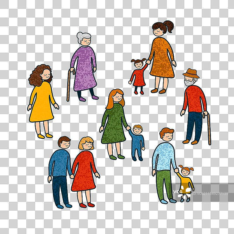 五彩缤纷的人们图片素材