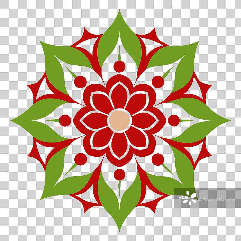 曼荼罗花卉图案艺术图片素材