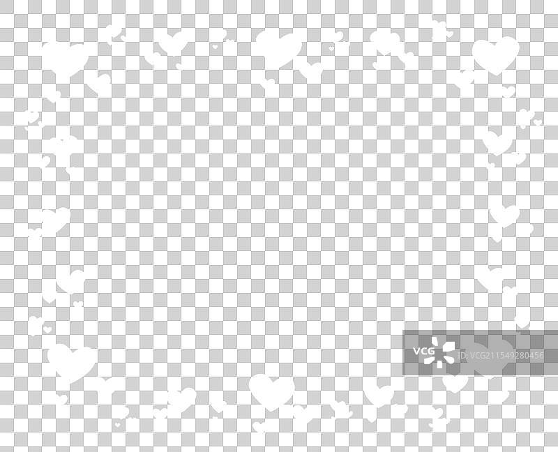 红色背景上的浪漫心形边框图片素材