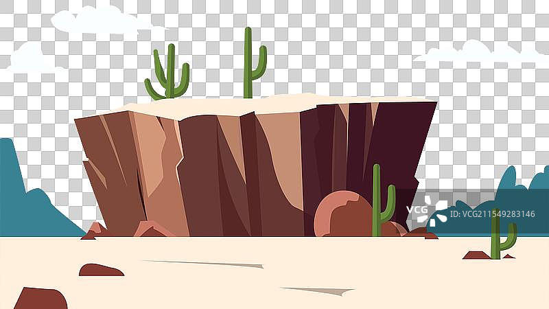 美国沙漠景观与岩石悬崖图片素材