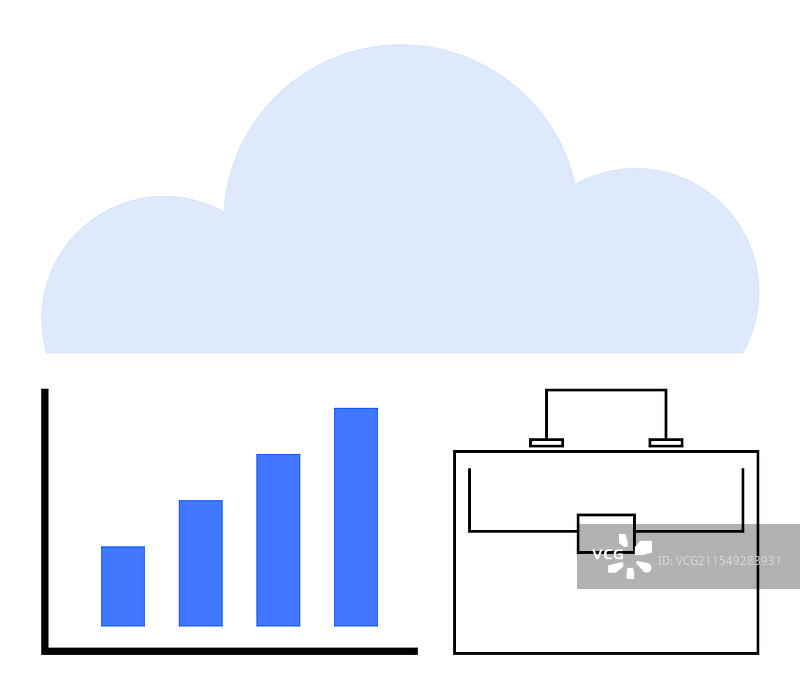 云计算与数据分析的集成图片素材
