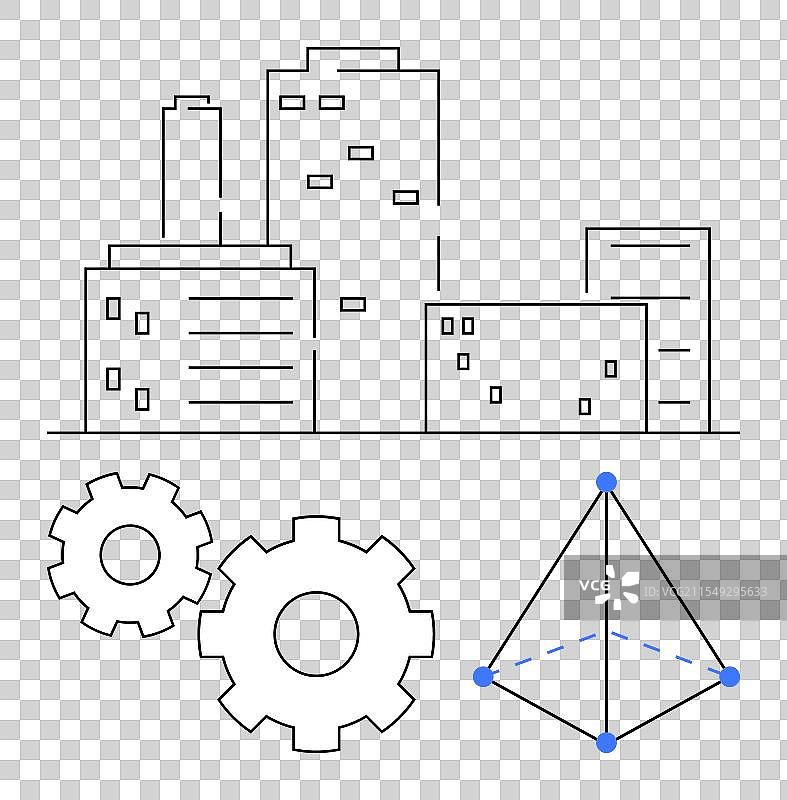 城市基础设施与建筑和机械图片素材
