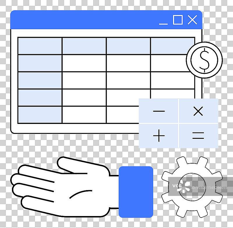 财务电子表格计算货币用户图片素材