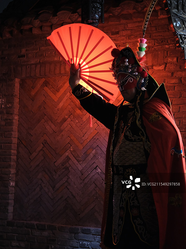 成都古街文化创意（川剧变脸）图片素材