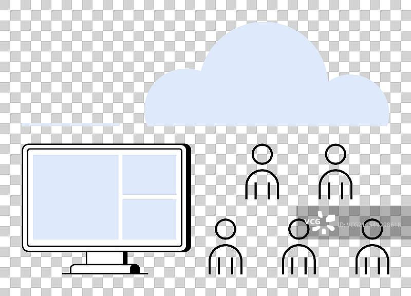团队协作的云计算图片素材
