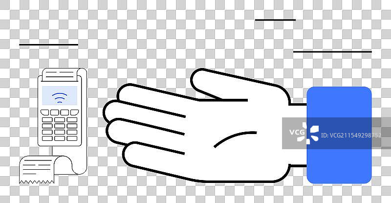 手伸向非接触式支付终端图片素材