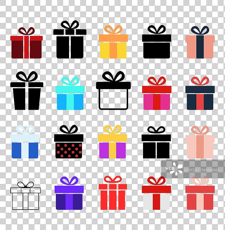 一套礼品盒图片素材