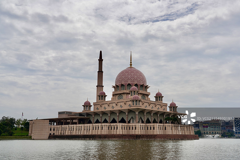 马来西亚吉隆坡粉红清真寺图片素材