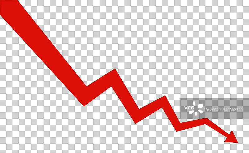 市场背景中的下跌箭头危机商业图片素材