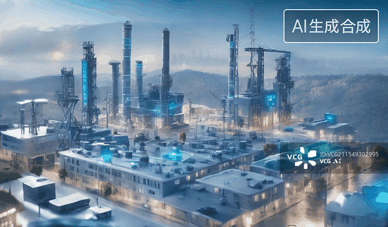 【AI数字艺术】工业园区图片素材